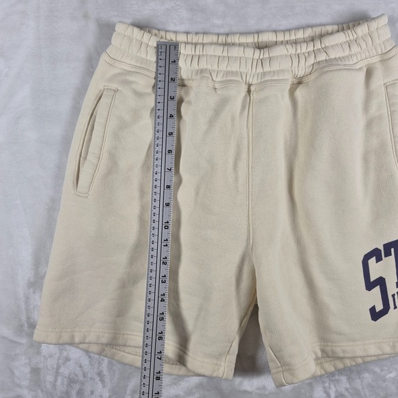Stussy International Sweat Shorts Men's Small Beige Loungewear Casual Comfort - Picture 3 of 11